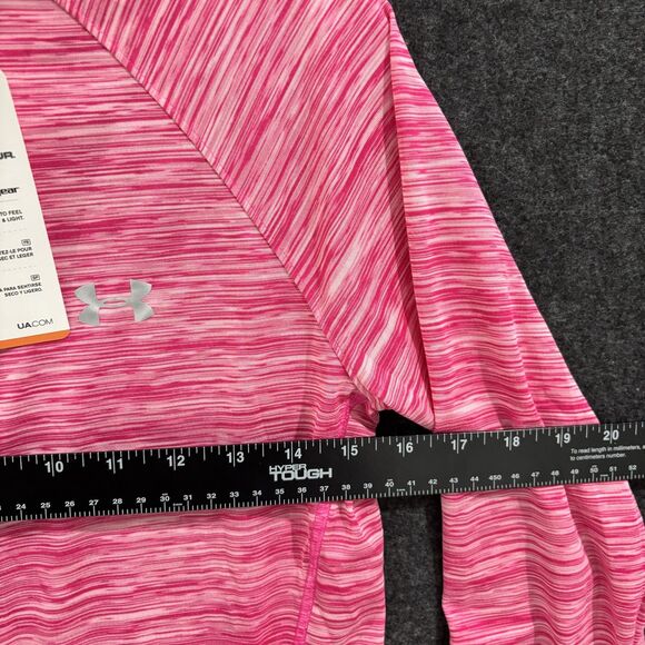 Under Armour Pullover Womens Small Pink Fitted 1/2 Zip Running Top All Season - Picture 6 of 9